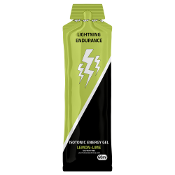 Lightning Endurance Isotonic Energy Gel - Lemon/Lime - 1 x 60 ml (Best Before Date: 1-May-2022)