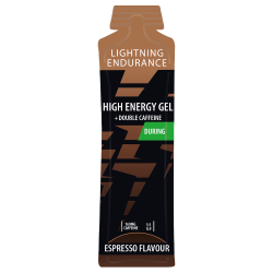 Lightning Endurance High Energy Gel + Double Caffeine - Espresso - 24 x 60 ml